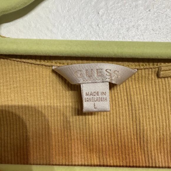 Guess Tan Cropped Tank Top Sz L - Picture 5 of 11